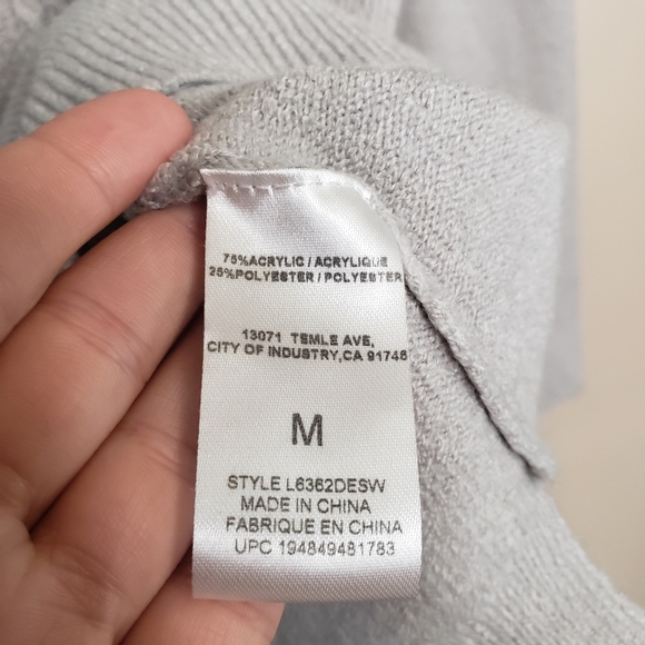 Wit and wisdom knit star sweater M grey - Picture 4 of 5